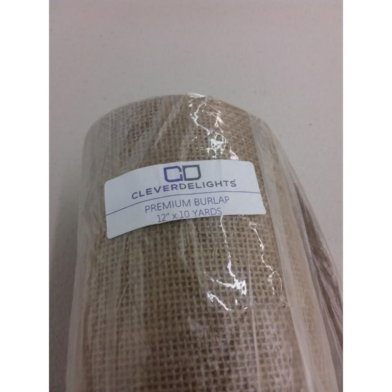 CleverDelights 12 Premium Burlap Roll