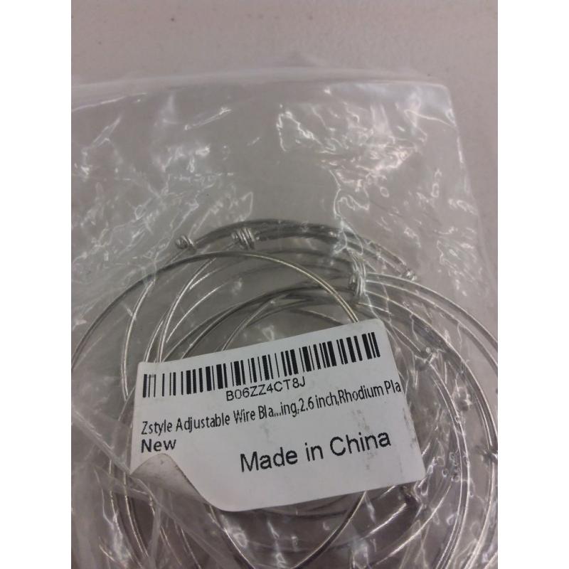 Adjustable Wire Blank Bangle Bracelets for Women