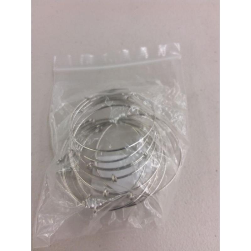 Adjustable Wire Blank Bangle Bracelets for Women