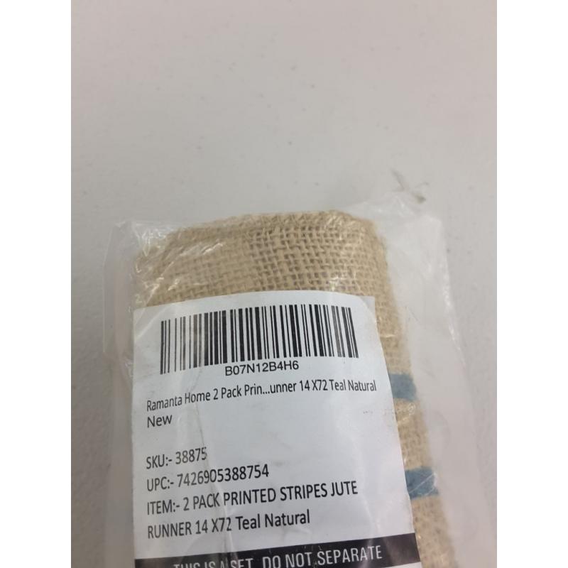 Rustic Farmhouse Stripe Burlap Jute Table Runners