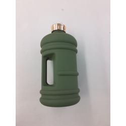 Half Gallon Water Jug | Dishwasher Safe BPA Free Material | Easy to Carry, Big Capacity, Reusable Large Water Bottle for Daily Hydration, Fitness, Gym [1/2 Gallon] (Army Green Rose Gold Edition)