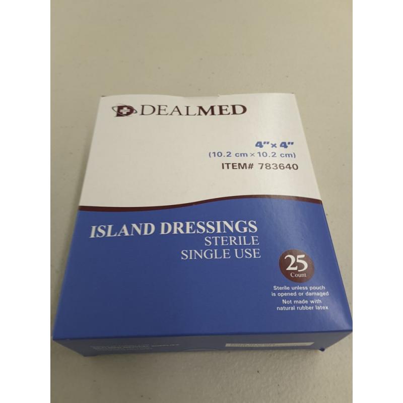 Dealmed Sterile Bordered Gauze Island Dressings