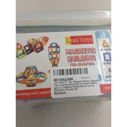 Lirs TOYS 72-pcs: Magnetic Blocks, Magnetic Tiles, Building Blocks Set for Kids/Toddlers - Great for 3+ Year Old .Creativity & Educational Toys for Boys/Girls.Premium 3D