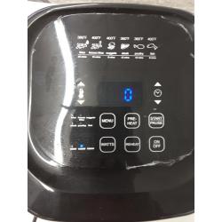 NuWave Brio 6-Quart Air Fryer with App Recipes (Black) includes basket divider, one-touch digital controls, 6 easy presets, wattage control, and advanced functions like SEAR, PREHEAT, DELAY, WARM and more