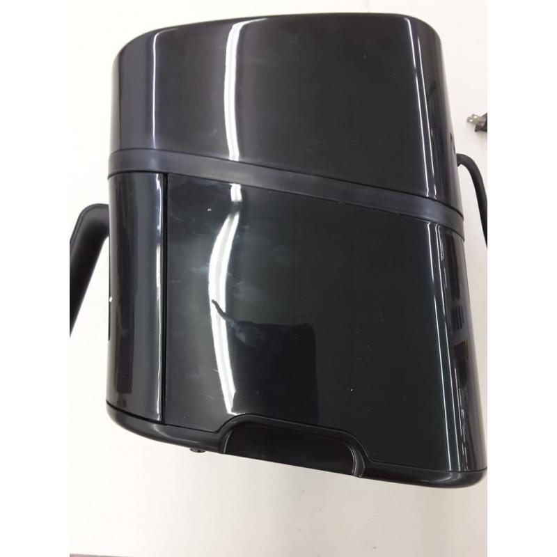 NuWave Brio 6-Quart Air Fryer with App Recipes (Black) includes basket divider, one-touch digital controls, 6 easy presets, wattage control, and advanced functions like SEAR, PREHEAT, DELAY, WARM and more