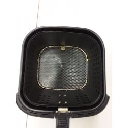 NuWave Brio 6-Quart Air Fryer with App Recipes (Black) includes basket divider, one-touch digital controls, 6 easy presets, wattage control, and advanced functions like SEAR, PREHEAT, DELAY, WARM and more