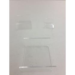 Small Low Profile Riser 3pcs Set in Clear Acrylic by Display Stands