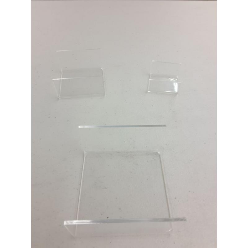 Small Low Profile Riser 3pcs Set in Clear Acrylic by Display Stands