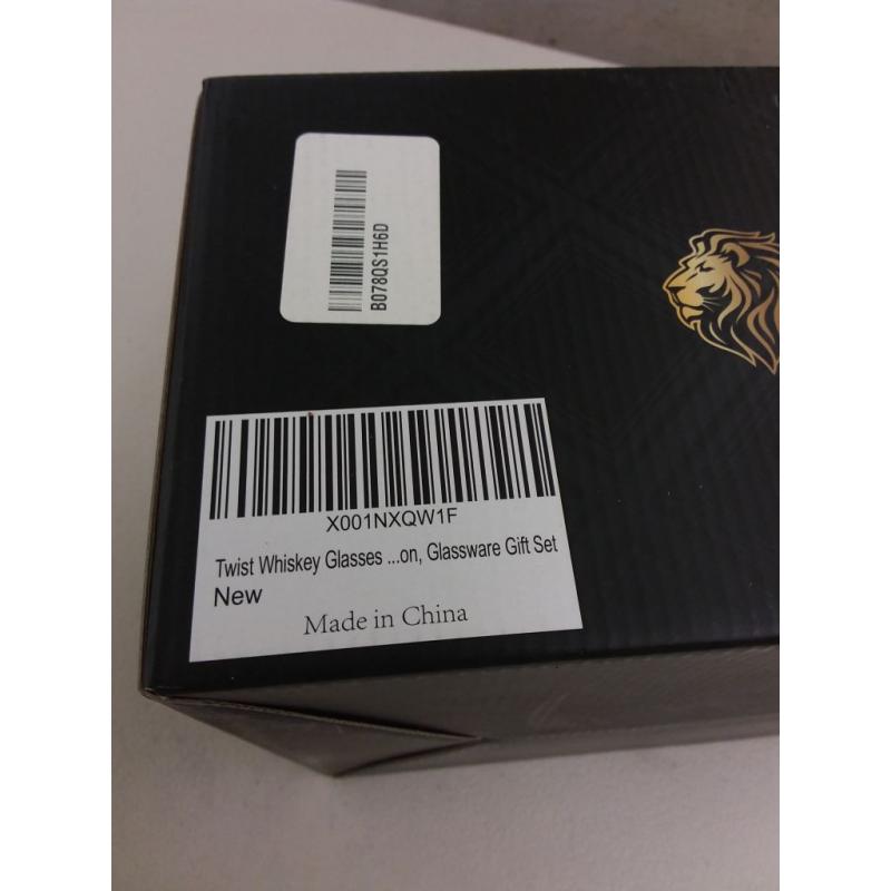 Vaci Crystal Whiskey Glasses, Set of 4, With 4 Coasters, Scotch, Malt or Bourbon Glass, Glass Set