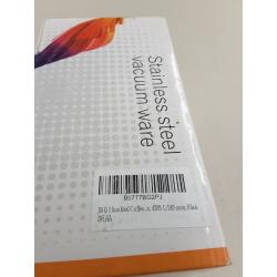 Jiaqi Insulated Coffee Mug With Handle and Lid, Double Wall Stainless Steel Tumbler Vacuum Thermal Cup With Removable Tea Infuser Great Gift Idea For Men, 420ml/14ounce, Black