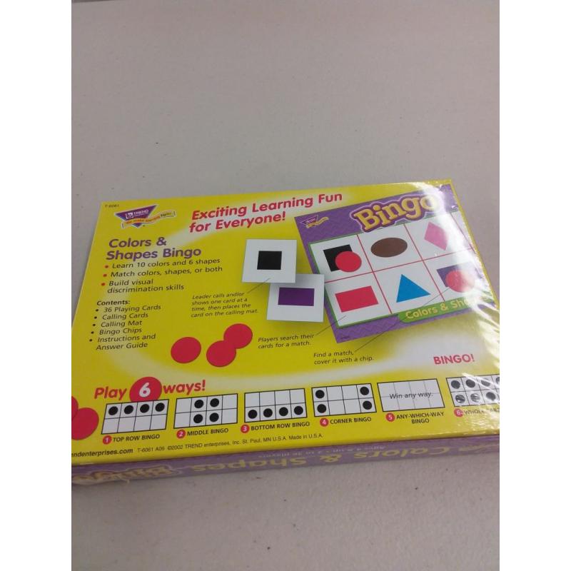 Colors & Shapes Bingo Game
