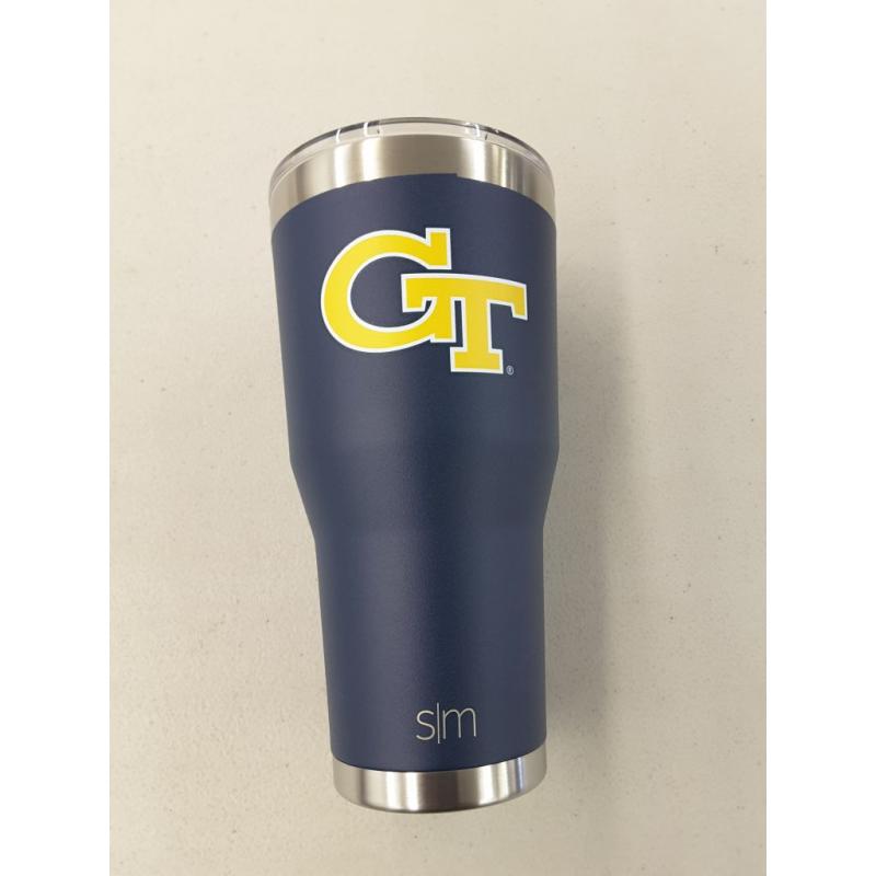 Simple Modern Georgia Tech University 30oz Cruiser Tumbler - Vacuum Insulated Stainless Steel Travel Mug - GT Yellow Jackets Tailgating Hydro Cup College Flask