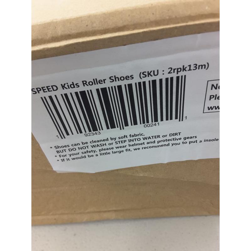 SDSPEED 7 Colors LED Rechargeable Kids Roller Skate Shoes with Single Wheel Shoes Sport Sneaker