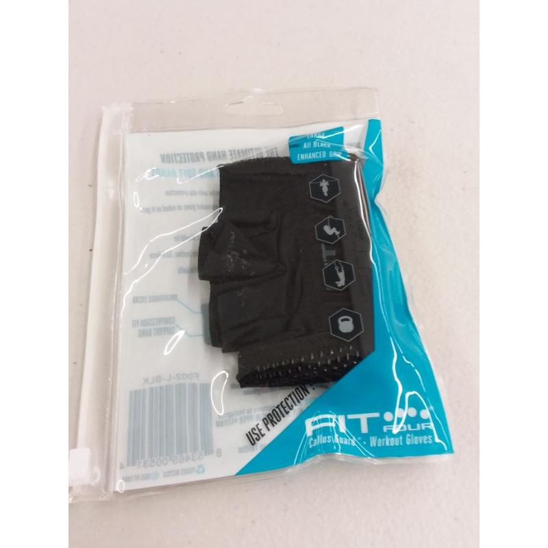 Callus Guard  Workout Gloves, Large, Black - Fit Four