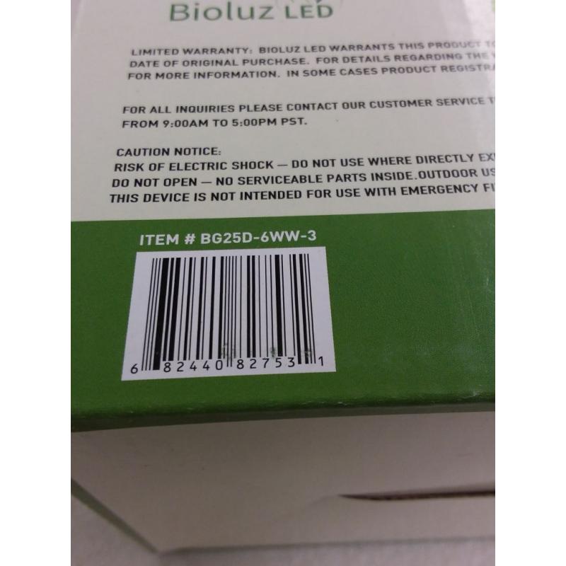 Dimmable Globe Led G25 40 Watt Replacement (uses 6 Watts) Warm White, 3 Pack