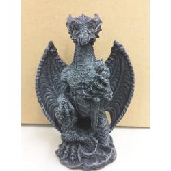 Small Collector Faux Stone Warrior Dragon Gargoyles