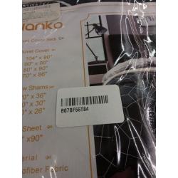Nanko Queen Duvet Cover Set Navy Blue, 3 Piece 1200 Thread Count