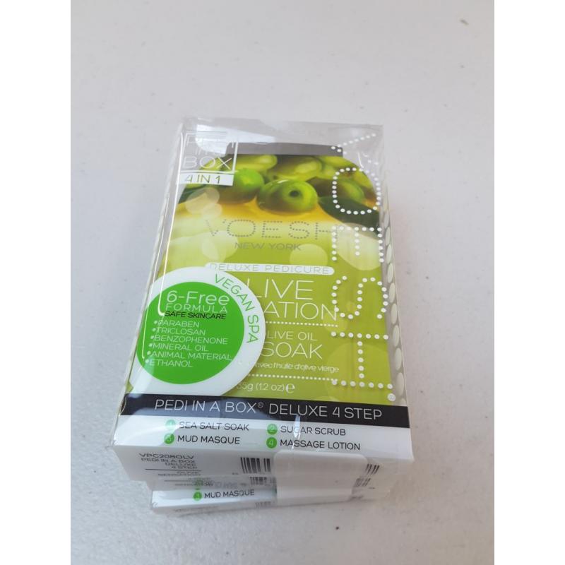 Pedi in a Box Deluxe 4 Step Service in Olive Sensation, 3 Count