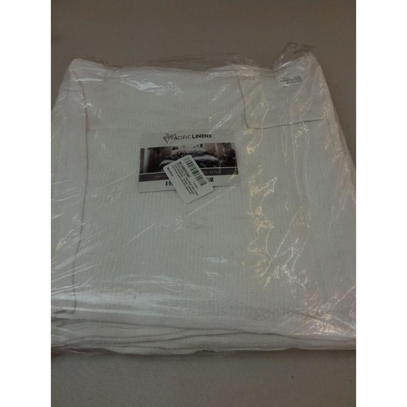 Pacific Linens 24-Pack, White, 100% Cotton Towel