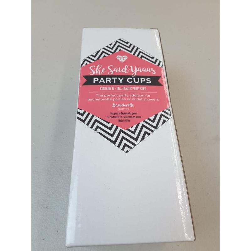 She Said Yaaas Party Bridal Shower Cups 16 Cups, 16 Ounces