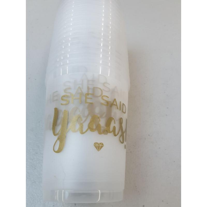 She Said Yaaas Party Bridal Shower Cups 16 Cups, 16 Ounces