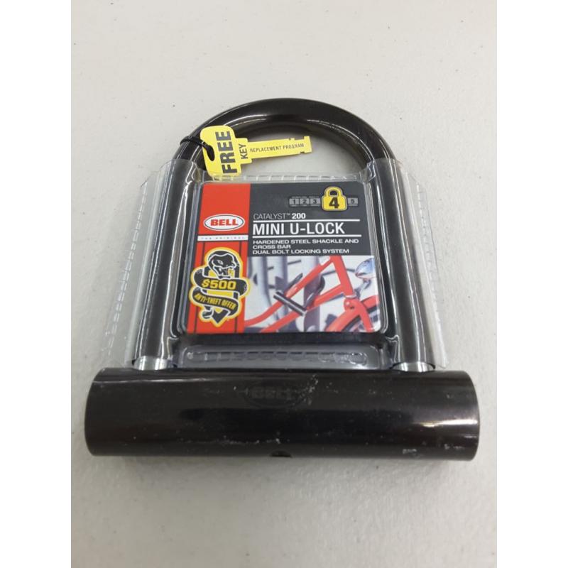 Bell Sports Catalyst 200 Travel Size U-Lock Bicycle Lock, Security Level 4, Black