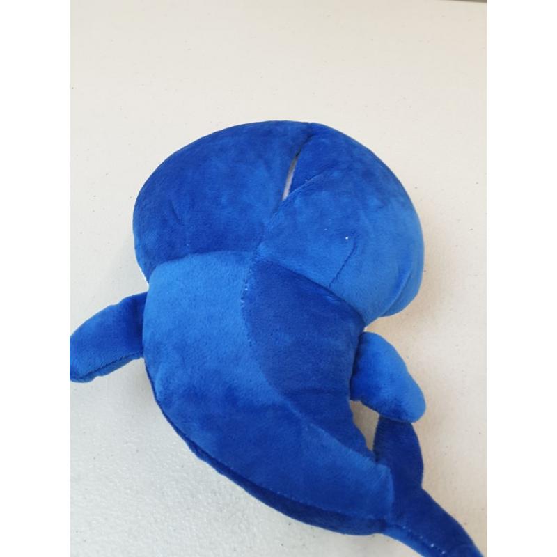 Cartoon Shark To Baby Singing Plush Doll Toy, Blue/white