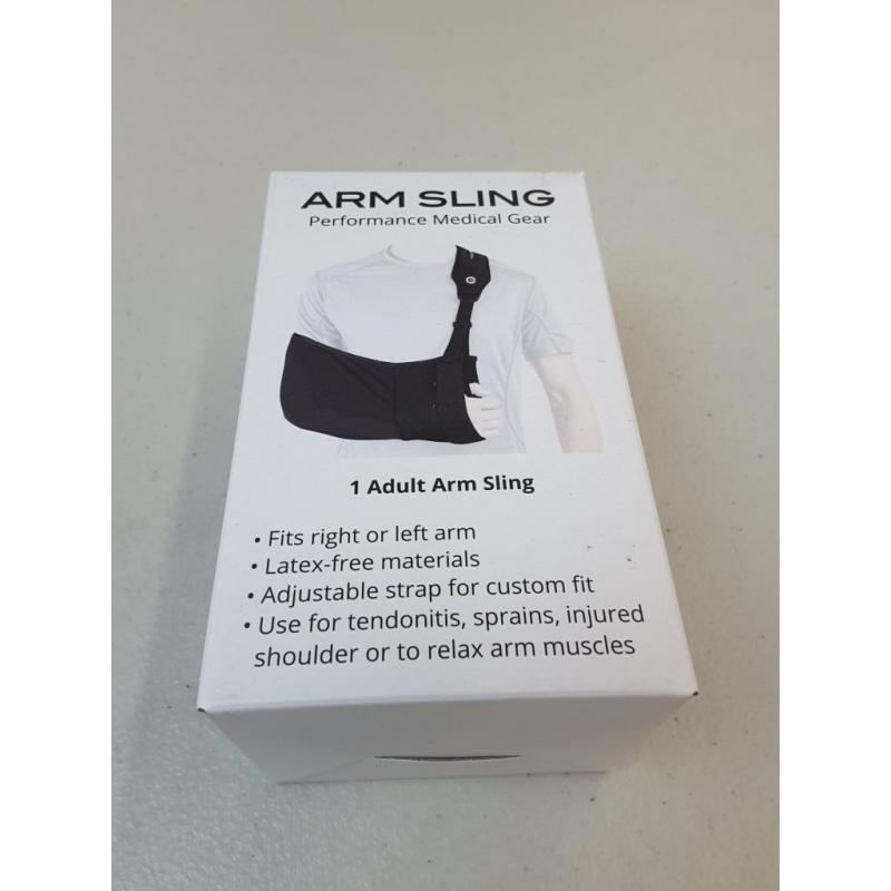 Medical Arm Sling With Split Strap Technology, Maximum Comfort, Ergonomic Design , Black