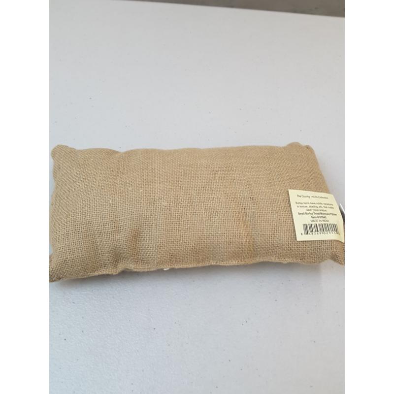 Small Burlap Nautical Mermaid Pillow, 12 X 6