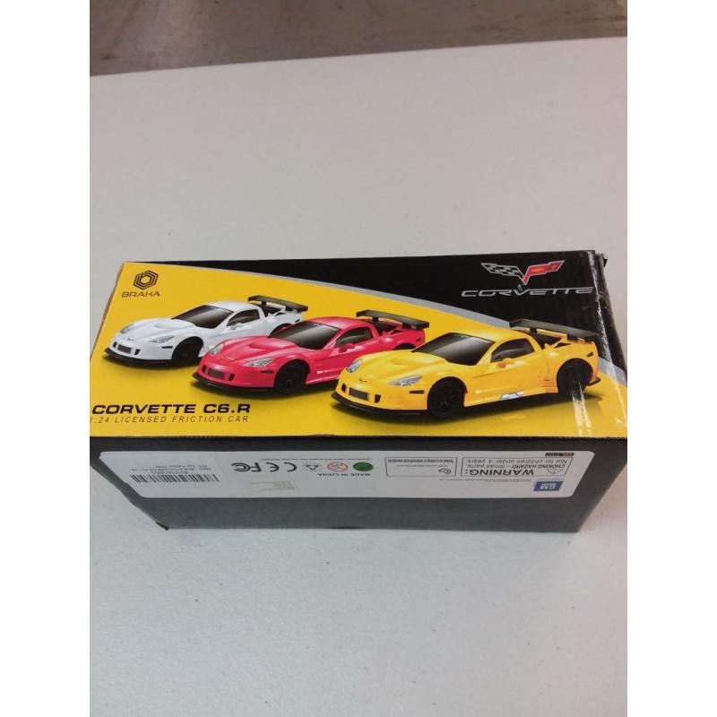Corvette C6.R Friction car Yellow TRG by Braha