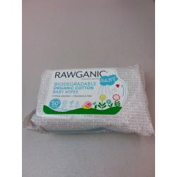 Gentle Biodegradable Organic Cotton Baby Wipes, 6 Packs of 50 (300 Wipes)