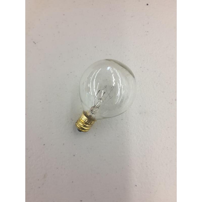 25 Pack of G40 Globe Light Bulbs for String Lights - Fits E12 and C7 Sockets - 5 Watt Replacement Clear Glass Bulbs