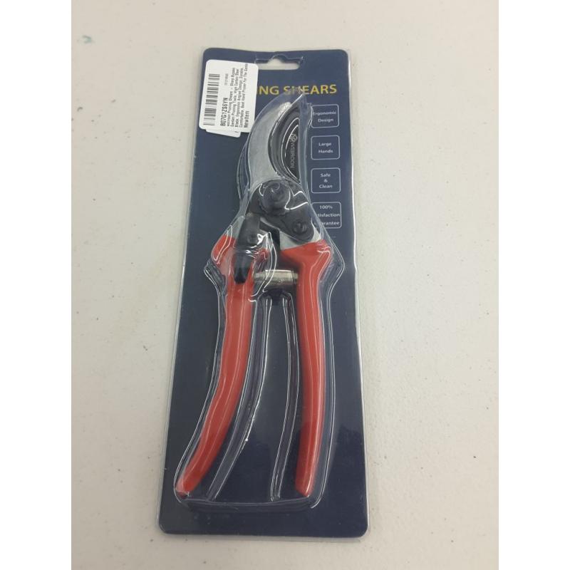 WSIIROON Pruning Shears - Sharp Bypass Garden Pruning Tools, High Carbon Steel Blade