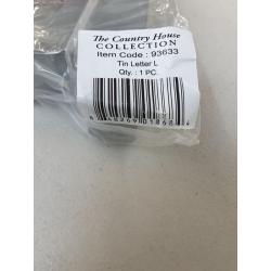 Tin Letter (L) Brand: The Country House Collection