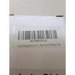 Push Fittings 8mm Or 5/16 OD 10 Pack