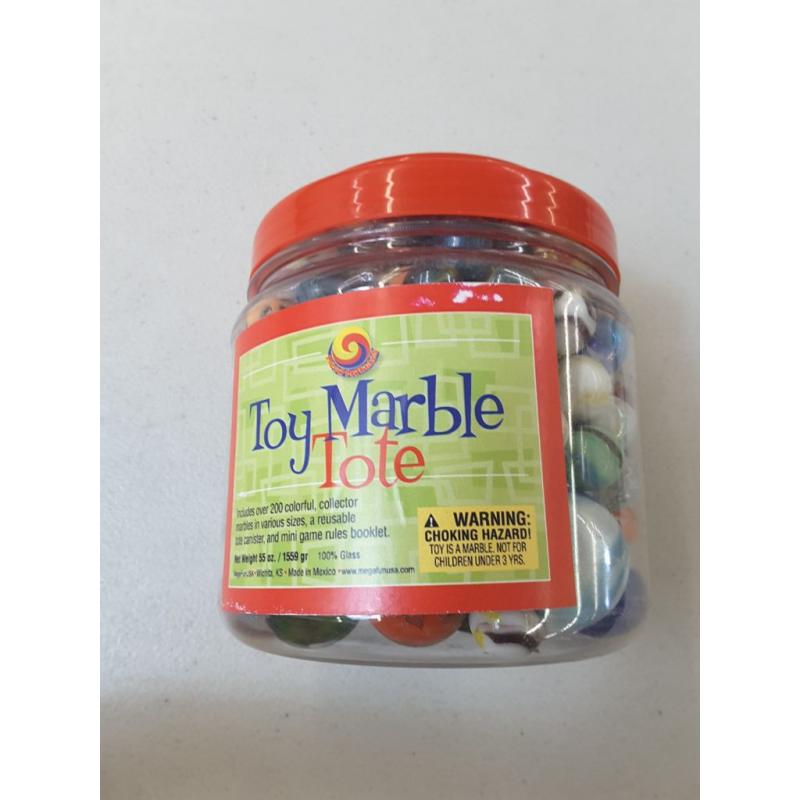 Mega Fun Marble Mat Game and Large Tub with Over 200 Glass Marbles
