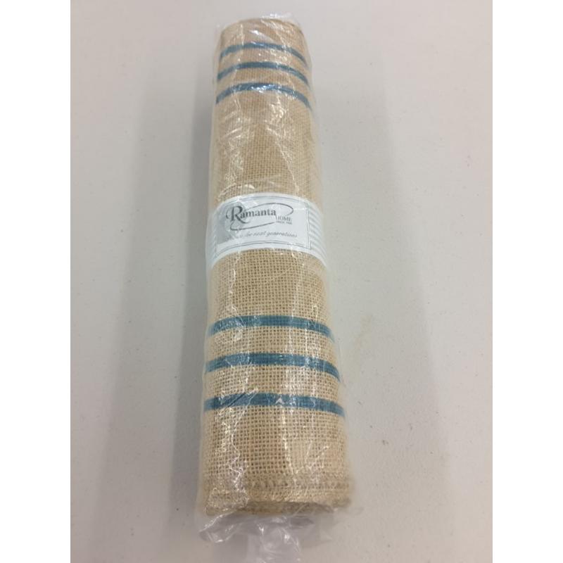 Rustic Farmhouse Stripe Burlap Jute Placemats