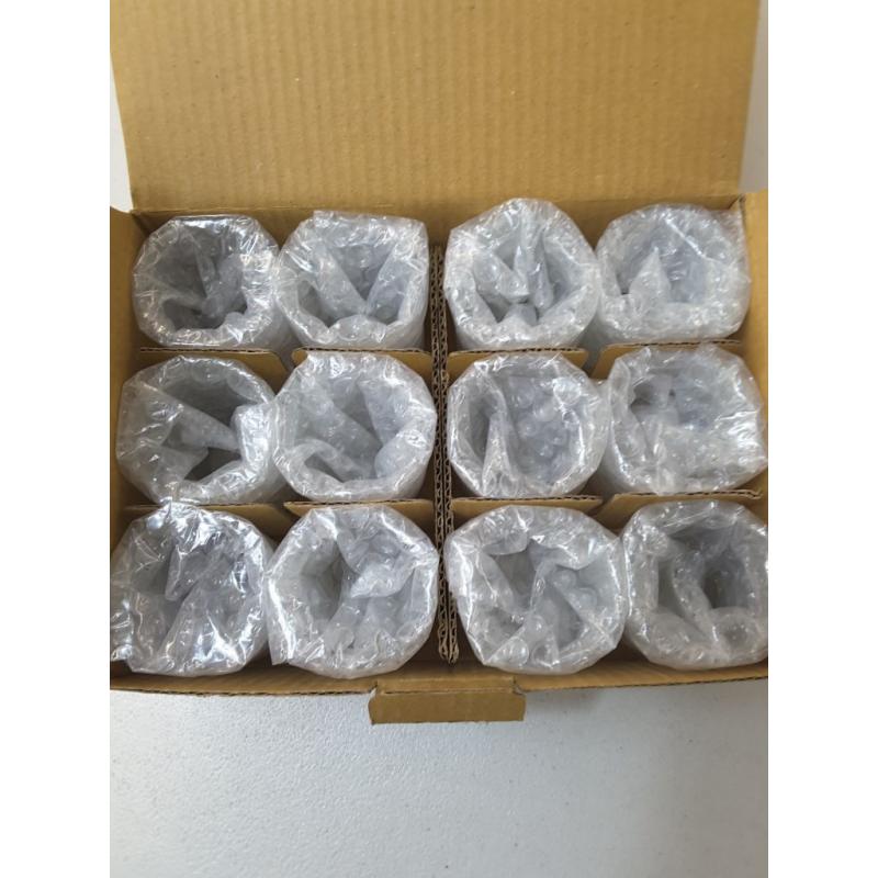 Hosley Set of 12 Glass Taper Candle Holders 2.5 Inch High