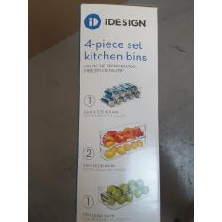 iDesign 4 Piece Kitchen Bin Set