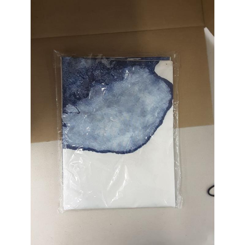 Navy Blue Waves Watercolor Wall Tapestry Dorm Decor 60lx 80w