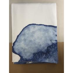 Navy Blue Waves Watercolor Wall Tapestry Dorm Decor 60lx 80w