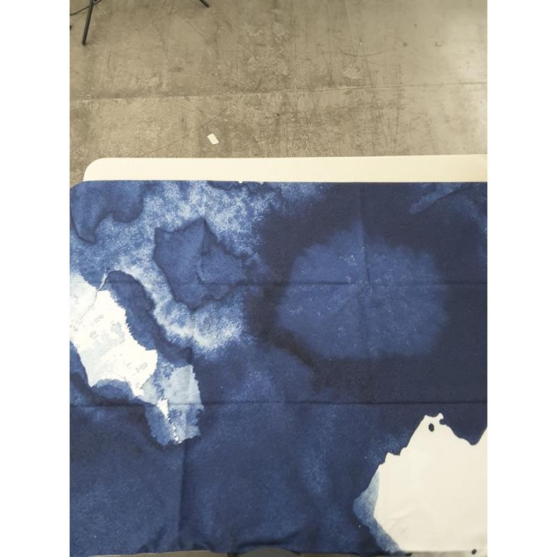 Navy Blue Waves Watercolor Wall Tapestry Dorm Decor 60lx 80w