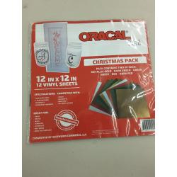 Oracal Christmas Pack Vinyl Sheets - Adhesive Craft Vinyl