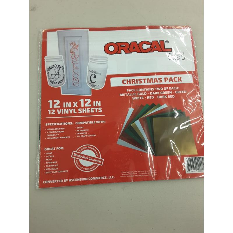 Oracal Christmas Pack Vinyl Sheets - Adhesive Craft Vinyl