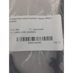 House Number 7 Black Metal 6 Number - Wrought Iron