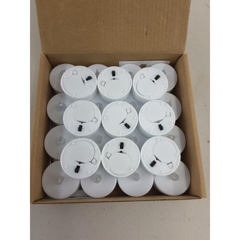 LED Tea Lights and White Laser Cut Decorative Votive Wraps