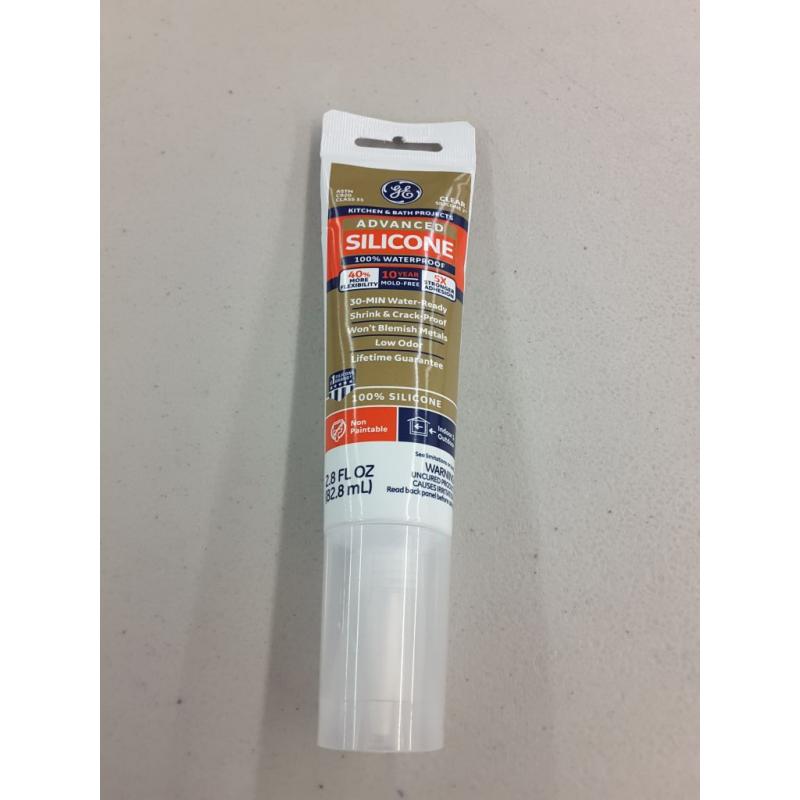 Advanced Silicone 2 Kitchen & Bath Sealant, 2.8oz, Clear