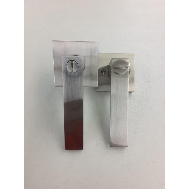 Privacy Bathroom Lever Lock Set for Interior Door,Heavy Duty Door Lock Handle,Satin Nickel Bed/Bath Room- New Bang