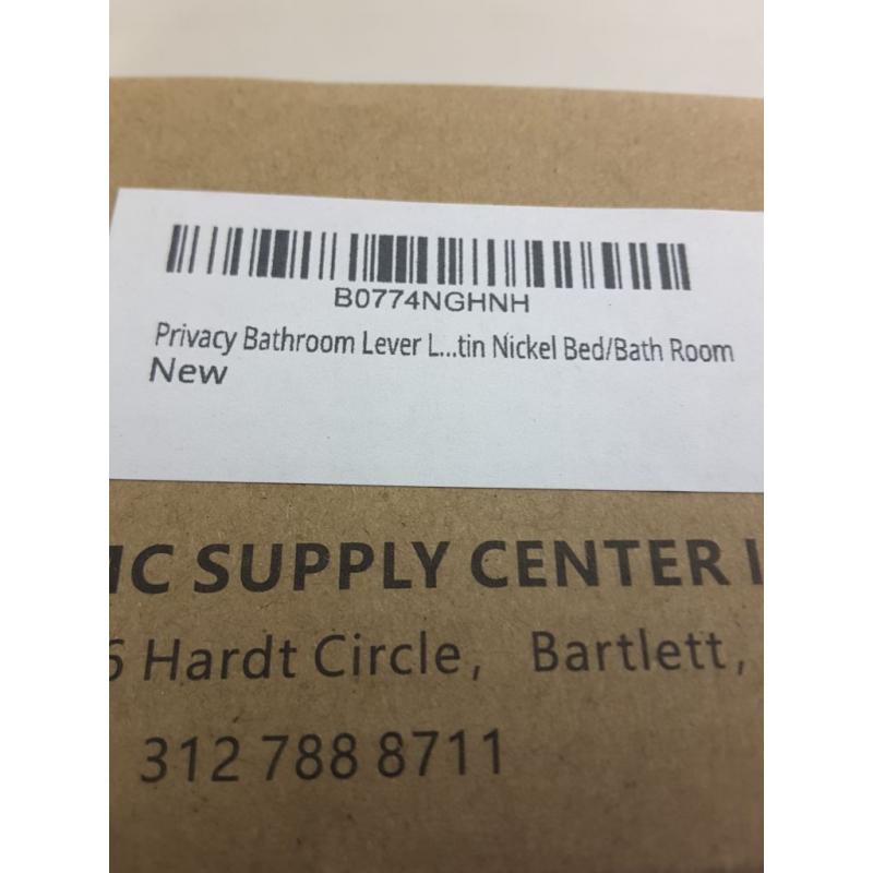 Privacy Bathroom Lever Lock Set for Interior Door,Heavy Duty Door Lock Handle,Satin Nickel Bed/Bath Room- New Bang