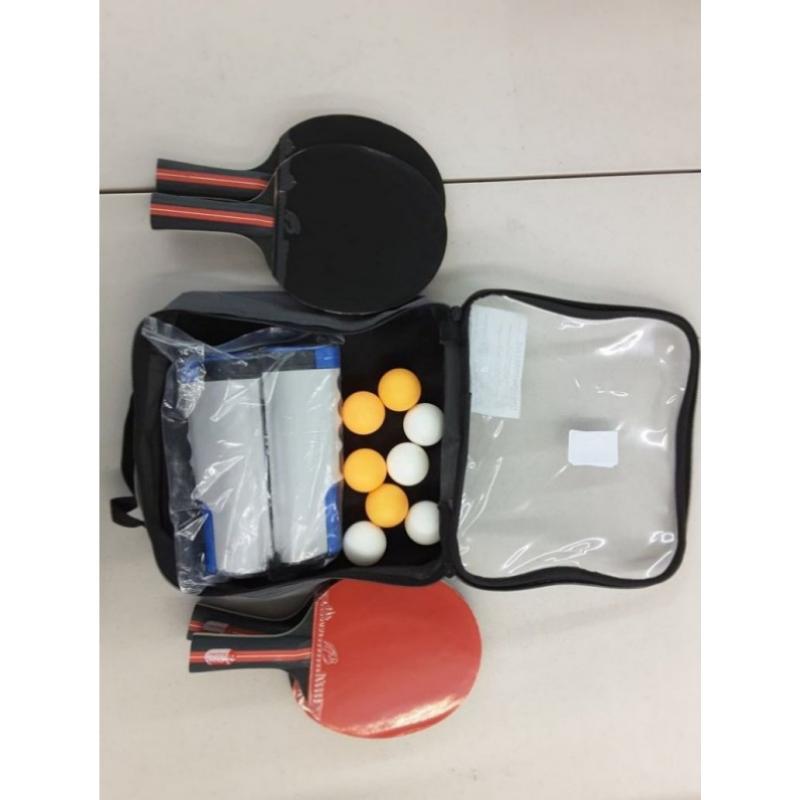 Table Tennis Set, 4 Ping Pong Paddles with 8 Table Tennis Balls and Retractable Ping Pong Net